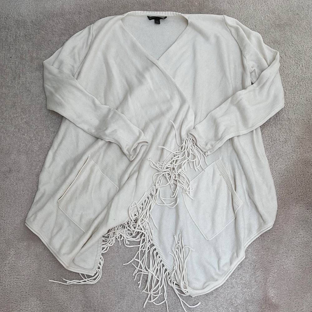 Banana Republic cream wrap sweater Size S